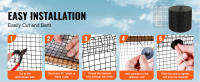 SucceBuy Kit de rollo de protección para pájaros y bichos con panel solar. Recubierto de PVC a prueba de óxido. Malla de rollo de alambre de 1/2 pulgada. - details 3