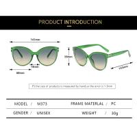 Nuevas gafas de sol de color caramelo europeas y americanas de ojo de gato de montura grande de moda, gafas de sol de moda de fotografía callejera de pasarela retro - details 0