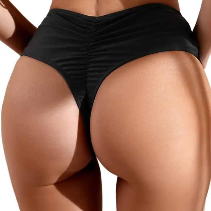 Nuevo traje de baño sexy de cintura alta con tanga, bañadores de bikini divididos - 1