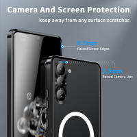 Funda de Aluminio Transparente para Samsung Galaxy S23 FE S21 FE S20 FE S23 S22 Note 20 Ultra Note 10 Plus con Carga Inalámbrica Diseño de Película Ligero Compatible con Smartphones - details 5