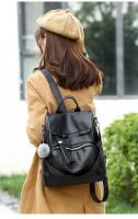 Mochila antirrobo de cuero vintage suave para mujer, mochila de trabajo de gran capacidad, bolso de hombro informal para mujer - details 8