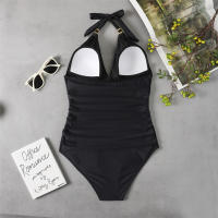 Trajes de Baño de Una Pieza para Mujer, Bañador elegante, Reductor, Halter, Playa, Verano, Push Up, Aprieta Barriga, Tankinis - details 2