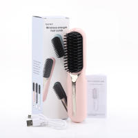 Peine alisador de iones negativos, cepillo alisador para el cuidado del cabello, alisado y acondicionador, antiquemaduras, recargable por USB, plancha plana - details 18