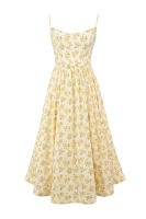 Vestido suspendido con espalda abierta para mujer, falda de longitud media con flores fragmentadas, estilo dulce y picante, verano 2025 - details 9