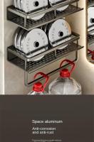 Organizador de estante de baño para lactancia materna, ducha de aluminio gris de 30-50CM - details 4
