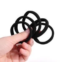 Gomas de Cabelo Elásticas Simples 100pcs Negras Accesorios para Peinados de Cola - details 6