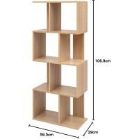 Estantería decorativa/estantes flotantes/Estantería de madera/Estantería con 4 estantes, oficina,modular, sala de estar, biblioteca - Display Shelf SRK-W3 - Marrón ceniza - details 52