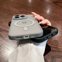 Funda de Lujo Mate Transparente y a Prueba de Golpes Carga Inalámbrica Magsafe para iPhone 16, 15, 14, 13, 12, 11 Pro Max Accesorios de Electrónica - details 6