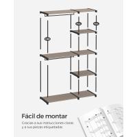 Perchero de Ropa de Gran Capacidad Diseño de Secciones para Colgar Ideal para Dormitorio Salón Lavandería - details 5