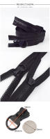 Cremallera Abierta de Resina, 60-300cm, 8 # - details 6