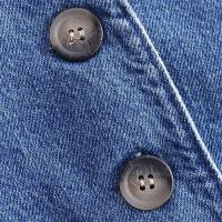 Chaqueta Sin Mangas de Denim Azul de Moda Collantillo en Línea Retro con Cuello en V - details 5