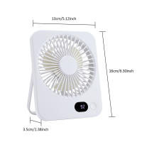 Ventilador de Escritorio Mini USB Recargable Silencioso Ventilador Portátil con Display de Batería - details 11