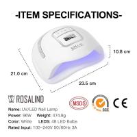 ROSALIND-Lámpara LED UV para uñas, secador de esmalte de uñas de Gel profesional con temporizador, herramientas automáticas de secado rápido, 48W - details 18