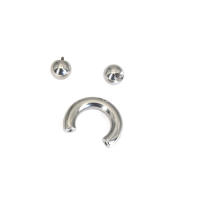 Bola de Perforación de Acero Quirúrgico Universal PA Anillo Grande 5-14mm para DIY Reemplazo de Punción Accesorio de Joyería Corporal de Metal Marca Starbeauty Hecho en China - details 2