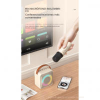 Máquina de Karaoke Portátil para Niños y Adultos, con Luces LED y Efectos de Sonido Variables, Regalo de Cumpleaños Familiar - details 4