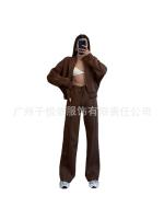 2025 Conjunto de dos piezas de primavera y otoño para mujer Chaqueta holgada informal con cremallera Moda versátil - details 17
