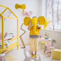 Creative Stuffed Toys Wall Hanging Animals Head Kids Room Doll Accessories Nordic Style Home Exhibition Decorations Party Props - details 0