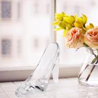 Zapatos de tacón alto de cristal para decoración del hogar, figuritas, miniaturas, adorno, regalo de cumpleaños, Cenicienta, boda - details 3