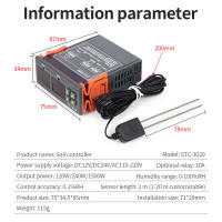 Controlador Digital de humedad del suelo, AC110V-220V, higrómetro, plantas de jardín, termorregulador de humedad, STC-3030 - details 2