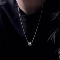 Collar de Acero Inoxidable con Perlas Pixiu Fuerte Suerte para Hombres - details 3