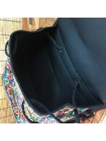 Mochila de lona con diseño bordado hecho a mano Retro para mujer, bolso de hombro de viaje, mochila étnica de gran capacidad - details 11