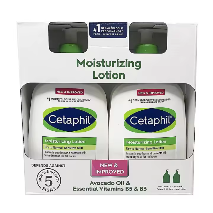 Loción hidratante Cetaphil (20 fl. oz., paquete de 2) - 1