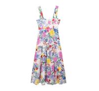 Vestido de tirantes floral pequeño de moda para mujeres europeas y americanas - details 5