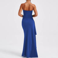 Vestido de falda plisada estampado elegante de moda con cuello en V de manga corta para mujer - details 9