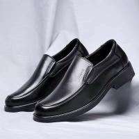 Nuevos mocasines negros, botas de negocios británicas con parte superior plana, todas combinadas con zapatos de cuero - details 1