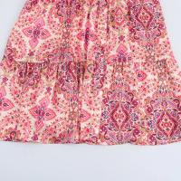 Vestido de moda para mujer, falda con estampado plisado, elegante, ajustado, con cuello en V, manga corta - details 7