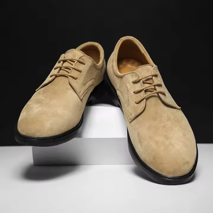 Zapatos, Cómodos Ante con Cordones, Clásico Retro Casual para Hombres, Zapatos de Oficina Ligeros Oxford para Hombres - 1