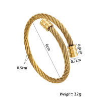 Pulsera para Hombre con Cable de Acero y Titano, Estilo Hip Hop Punk, Ajustable y Elástica, Regalos Para Hombre - details 1