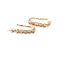 Latón color oro de 18 quilates, compatible con cuentas de medio agujero con ganchos de medio pasador para pendientes, joyería de alta calidad, accesorios para manualidades. - details 25