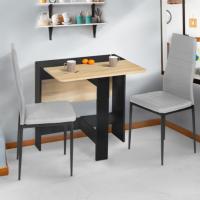 Mesa plegable para 2-4 personas, madera, blanco, madera de haya, 103 x 76 cm - details 19