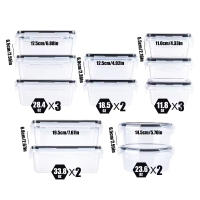 Juego De 12 Piezas De Contenedores Para Almuerzo De Cocina Caja De Alimentos Segura Para Microondas Y Nevera Manteniendo La Frescura - details 2