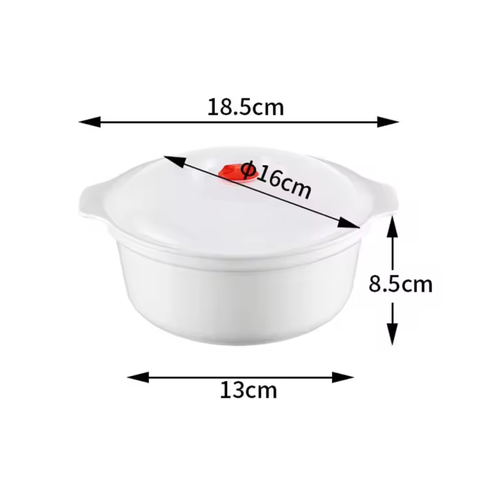 Fiambrera redonda de plástico para cocinar al vapor, utensilio de cocina para calentar el microondas, para mantener la comida fresca - 1