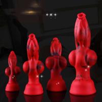 Leten perro nudo realista fantasía monstruo Animal consolador grande Lobo Anal Plug 18 juguete sexual parejas juego sexy tоy xxl - details 5