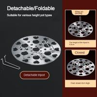 Cesta de vapor Universal multifunción, soporte desmontable de acero inoxidable para huevos hervidos, reutilizable - details 5