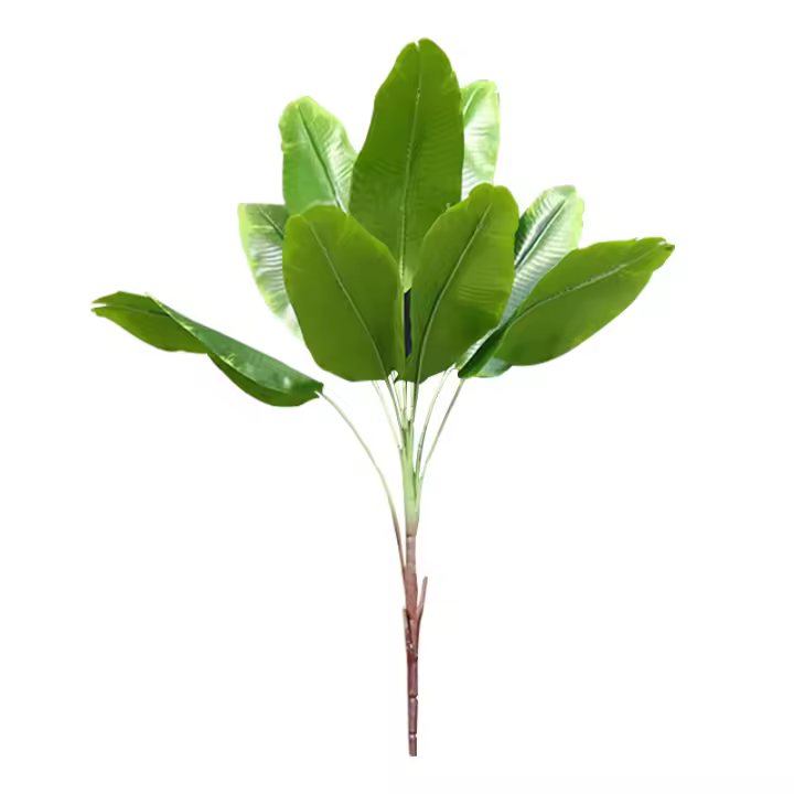 Plantas artificiales grandes de plástico para decoración del hogar, hoja de plátano falsa, follaje de árbol de tacto Real, 78cm, 9 ramas, Monstera - 1