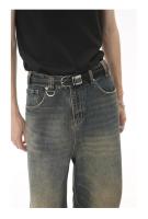Pantalones vaqueros de verano para hombre, vaqueros lavados de color azul viejo, ropa informal recta para hombre, pantalones de pierna ancha holgados, nueva moda 2024 9C354 - details 12
