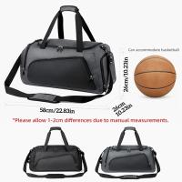 Bolsa de Deporte y Fitness de Gran Capacidad para Viajes Senderismo Gimnasio Bolso a Mano para Zapatos Bolsillo Secado Líquido Separación Entrenamiento Bolsa Cruzada - details 6