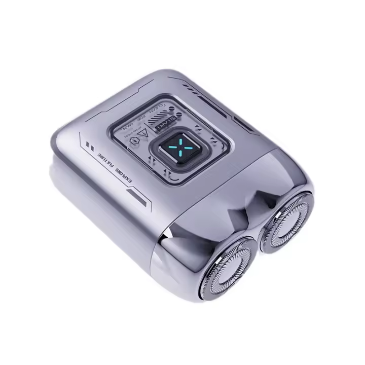 Mini afeitadora eléctrica portátil popular, afeitadora giratoria para hombres a prueba de agua, cabezal de cuchilla - 1