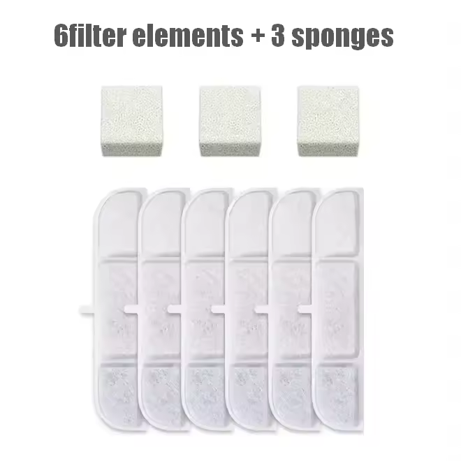 Filtro de Agua Inteligente para Mascotas 6 PCS Filtros de Reemplazo para Grifo de Agua para Gatos - 1