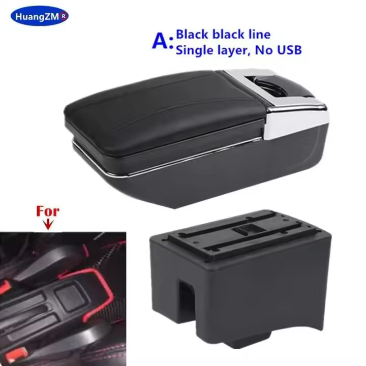 Vento VW Polo V 2009-2010 reposabrazos, iluminación CA con portavasos, piezas automotrices - 1