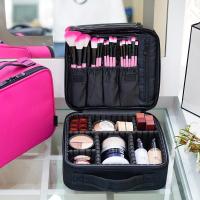 Nueva Bolsa De Maquillaje Para Mujer Viaje Impermeable De Tela Oxford Organizador De Cosméticos Con Cerradura De Cremallera Estilo Casual - details 7