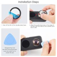 Protectores de lente para cámara, Kits de cubierta protectora pegajosa para el cuerpo, tapa de lente con adhesivo para Insta 360 ONE X2 - details 0