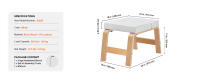 SucceBuy Banco para yoga con cabeza en posición vertical, capacidad de 300 libras, silla de inversión para yoga, entrenador de cabeza en posición vertical, marco de madera y almohadilla de PU, blanco - details 6