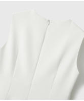 Vestido Ligero de Luna Corte Redondo sin Mangas Ajuste Delgado Moda de Talla Seis para Mujeres - details 14