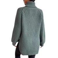 Suéteres de mujer, suéter informal de punto con cuello alto, tops, jerséis para mujer - details 2