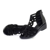 Sandalias Romanas de Cuero Suave Zapatos de Tacón para Mujer Verano 2025 Diseño Casual de Moda - details 11